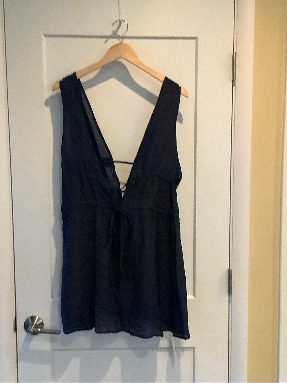 Cupshe Navy Sleeveless V-Neck Mini Dress